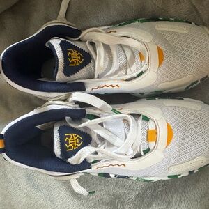 adidas Kids White and Orange Sneakers